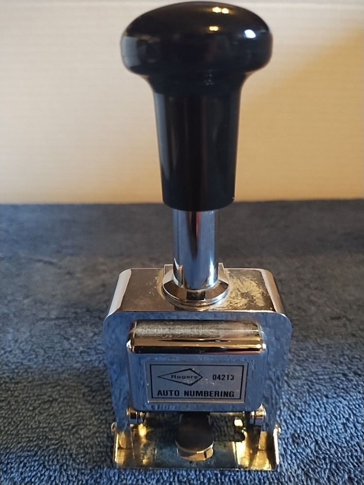 Rogers 04213 Automatic Numbering Machine Stamp