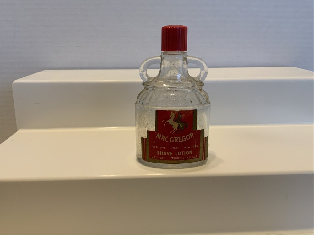 Vintage Perfume Bottle MAC GREGOR 2 OZ. 4” Tall Empty