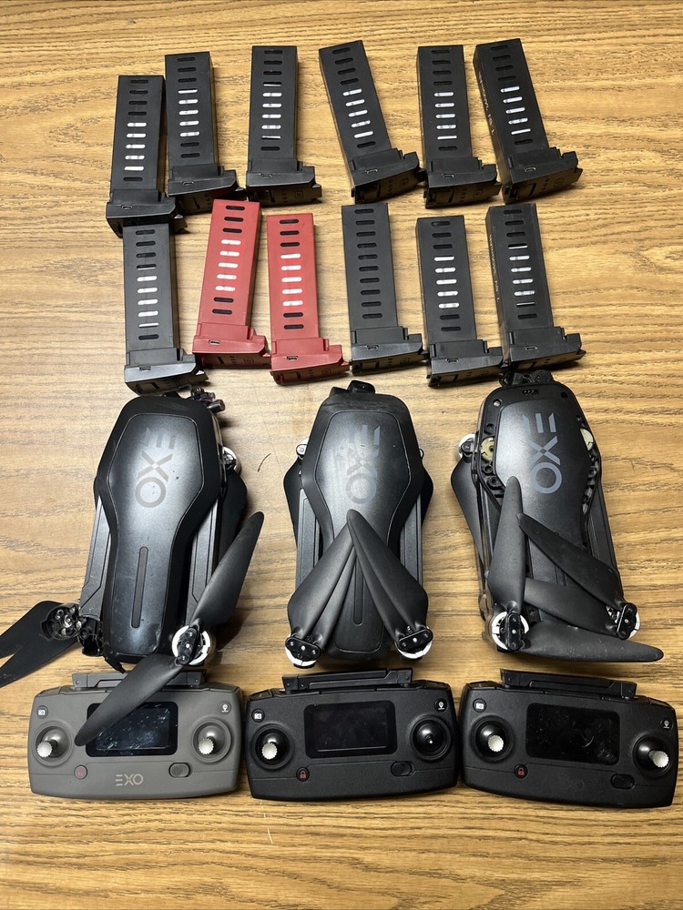 (3) - EXO X7 Ranger Drones, Controllers and Batteries