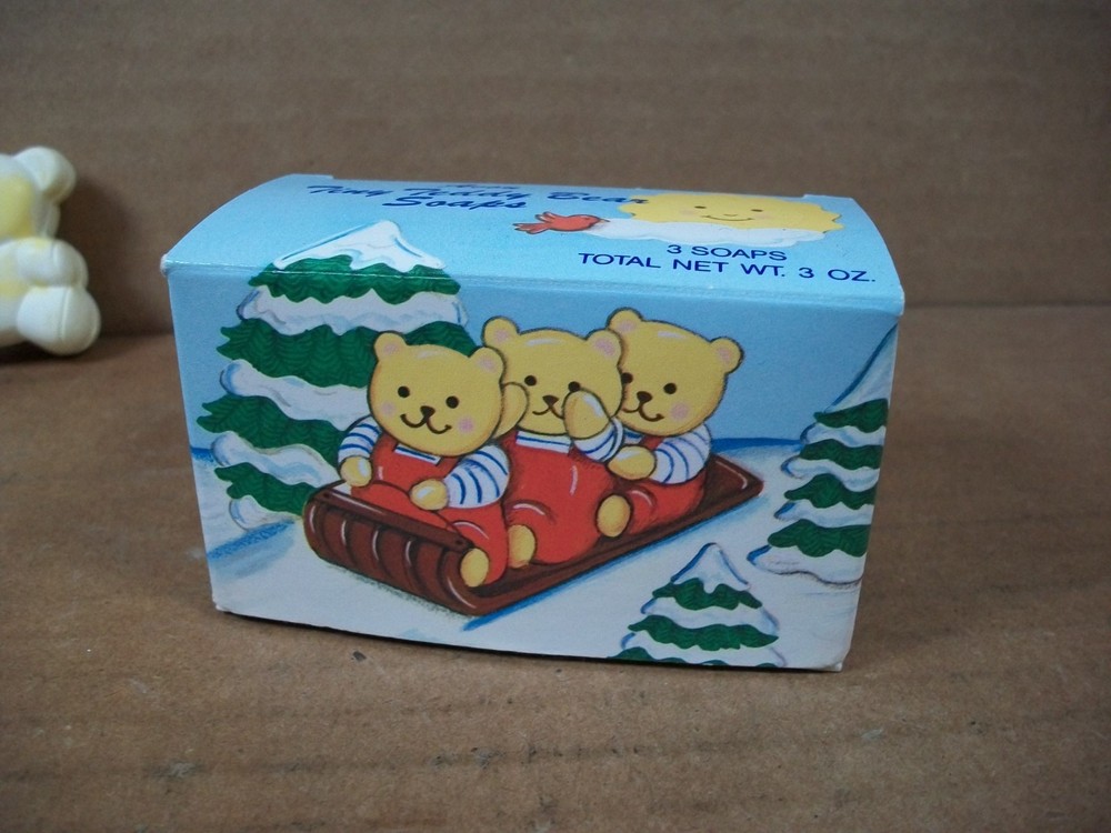 1988 Avon Tiny Teddy Bear Soaps ~ with Box