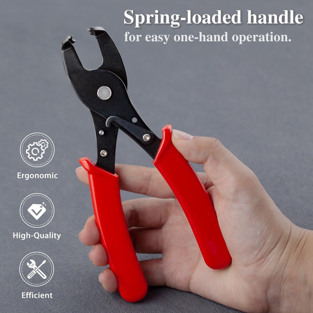LEONTOOL Strain Relief Crimper, Bushing Pliers Red & Black