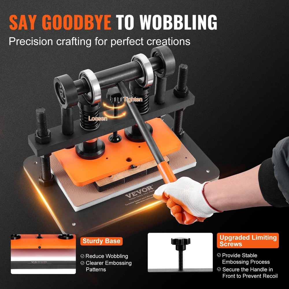 Adjustable Depth Embosser 10.2x5.9in Plate 3306lb Manual Operation