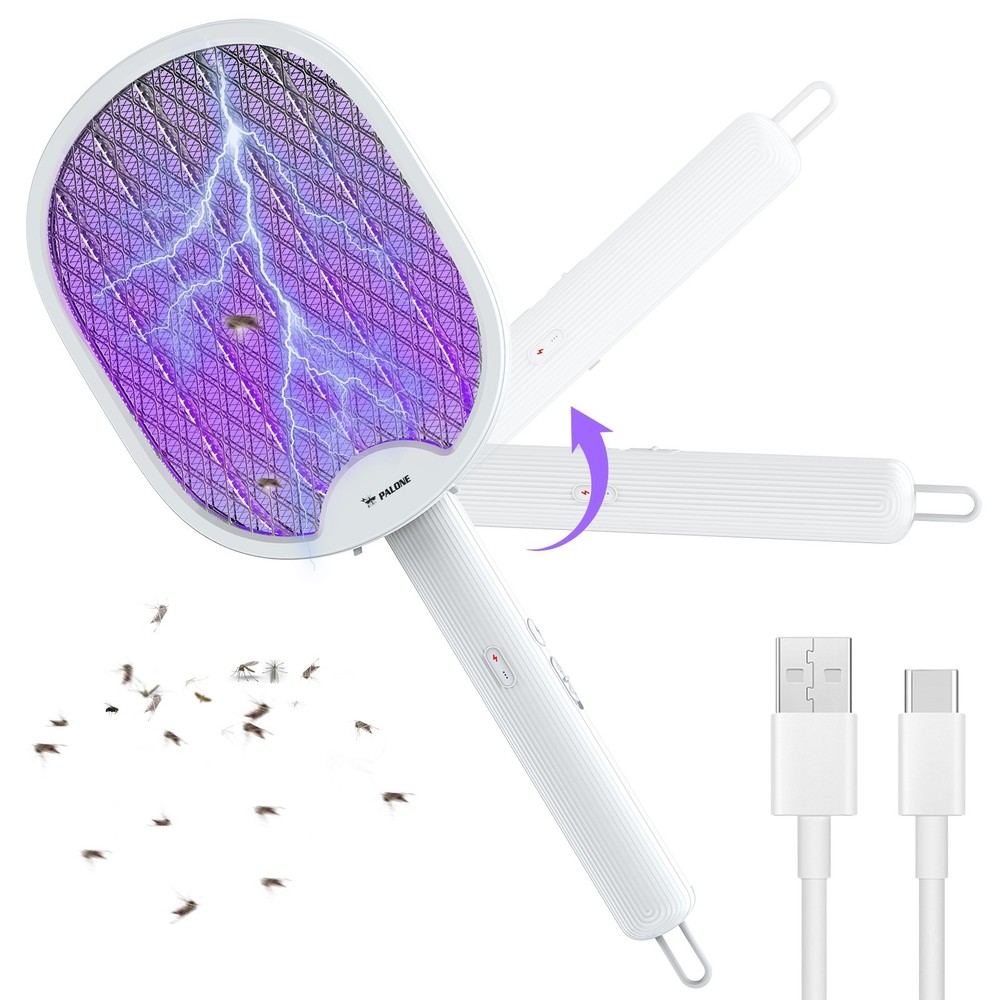 Multi functional electric mosquito swatter, handheld, wall mounted, desktop