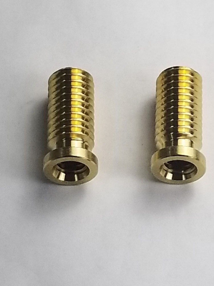 (2) Brass Insert - 5/16 - 18 Threaded Pool Cue Shaft Inserts