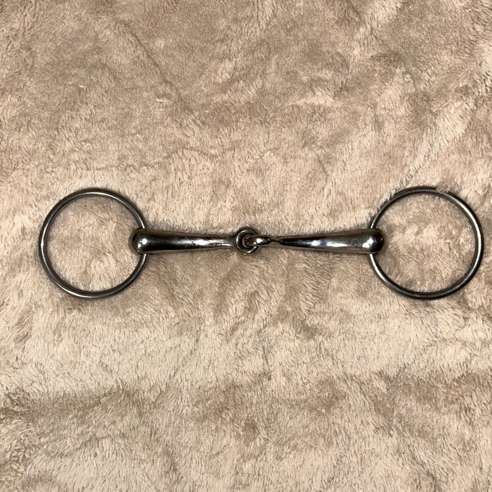 New 5.5" Single Jointed Loose Ring Snaffle Bit
