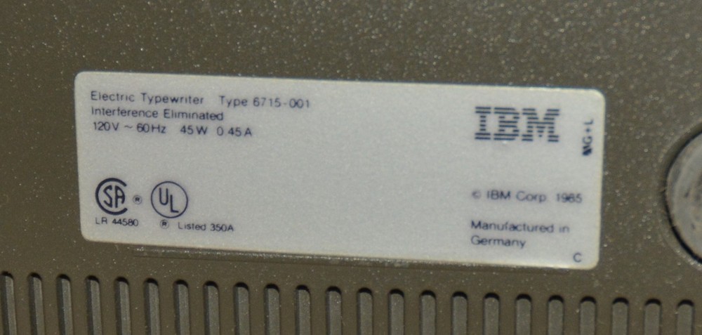 IBM Actionwriter 1 Typewriter Working Electronic Daisy Wheel