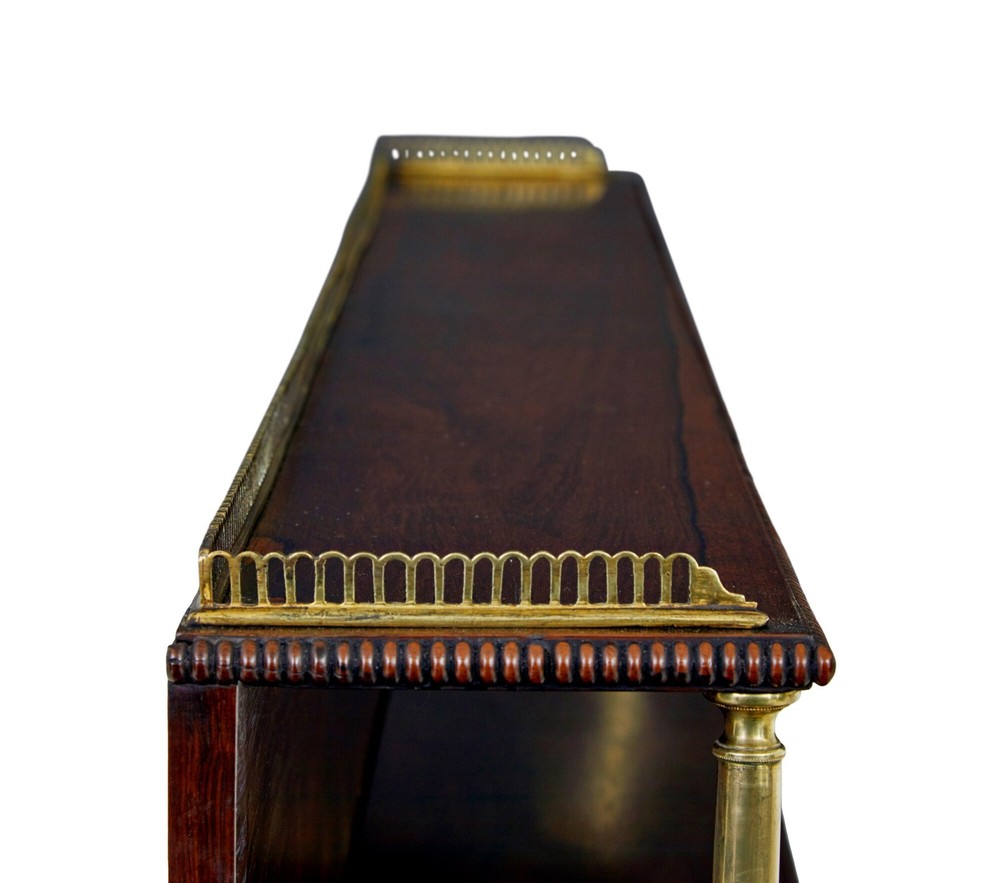 19TH CENTURY REGENCY BRASS INLAID CHIFFONIER SIDEBOARD