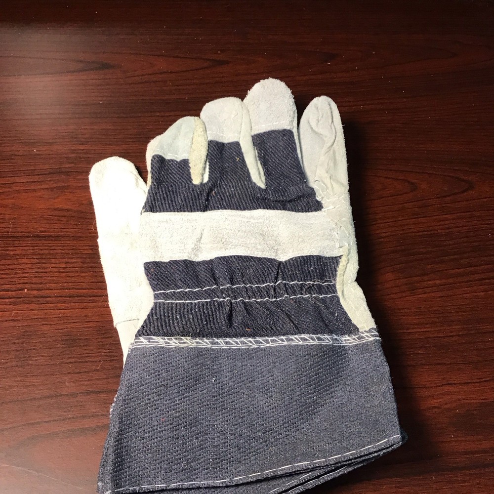 Two Tone Leather Safety Gloves Size-XL