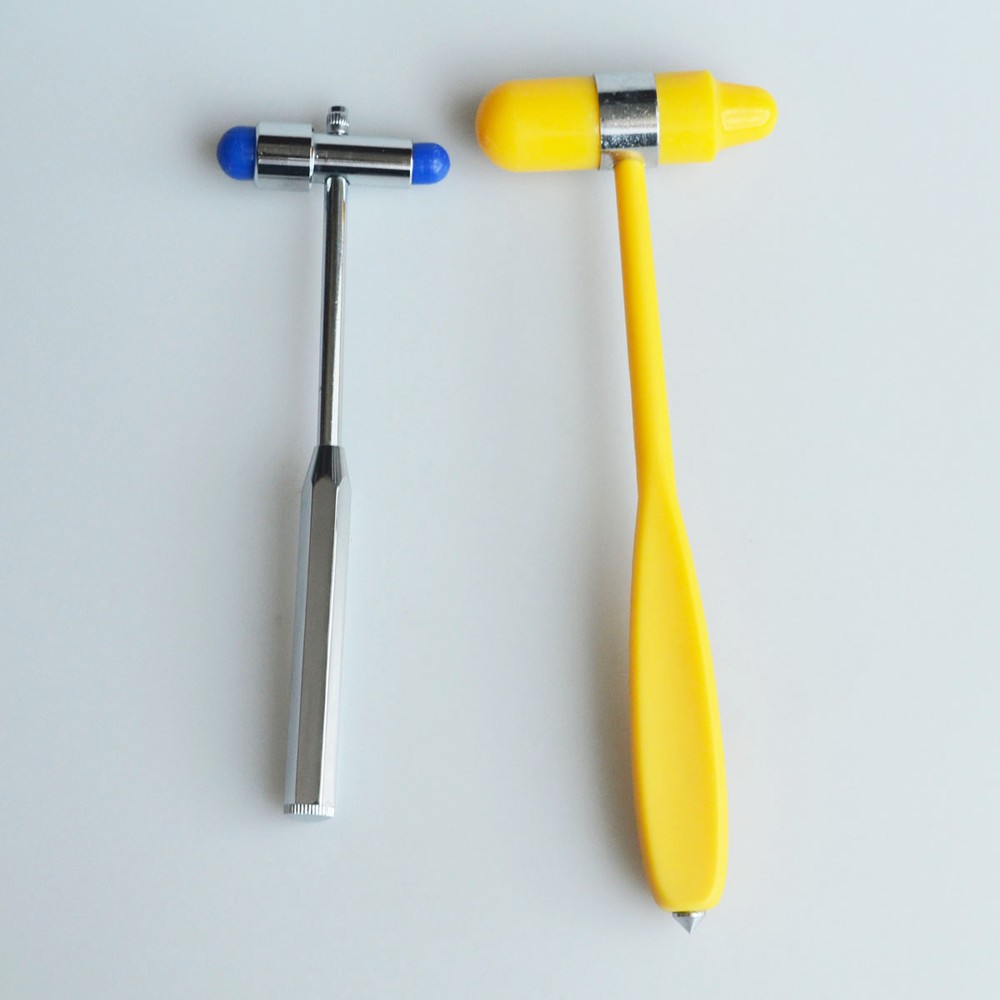 2 Colors Multifunction Reflex Hammer Solid Stainless Steel Tendon Examine Hammer