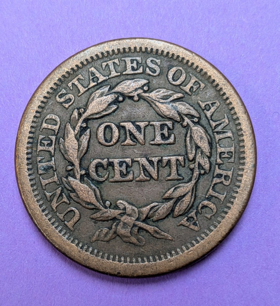 1853 Braided Hair Large Cent