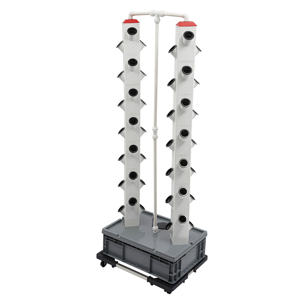 Vertical 56-Pots Hydroponics Tower Set Hydroponic Growing System Home Gardening