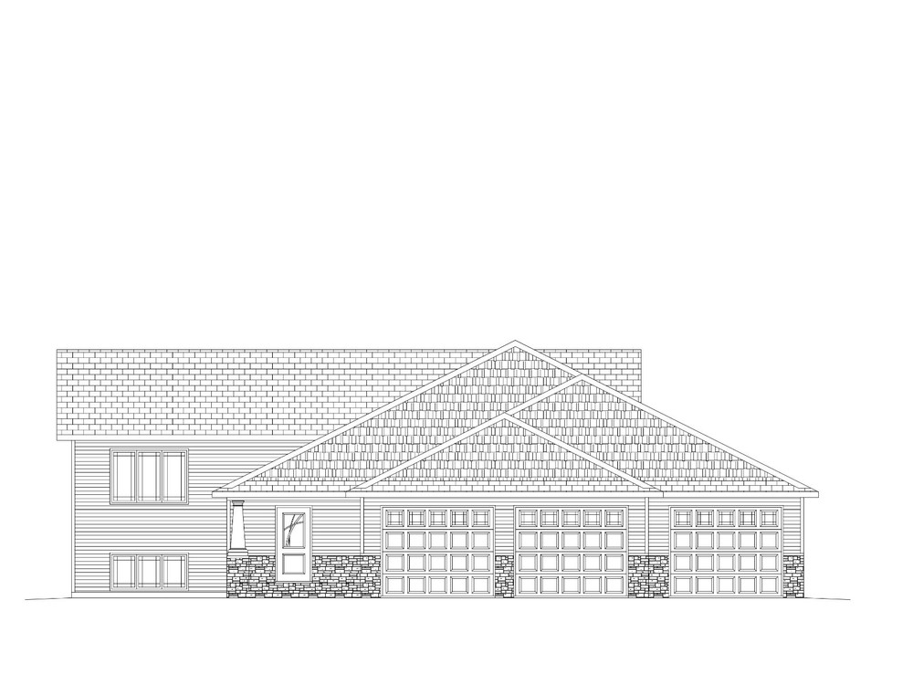 Quaint Split Level Home Plan - 6 Bedroom 3 Bath Master Suite