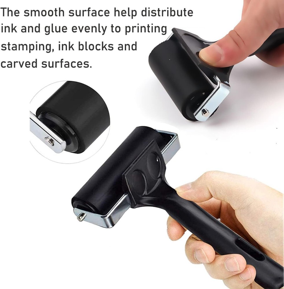 Soft Rubber Brayer Rollers for Crafting Brayer Rollers for Printmaking Brayer...