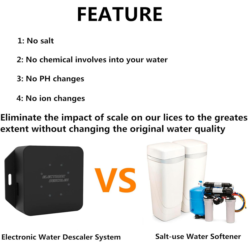 Electronic Water Descaler System Alternative Salt Free Water Softener