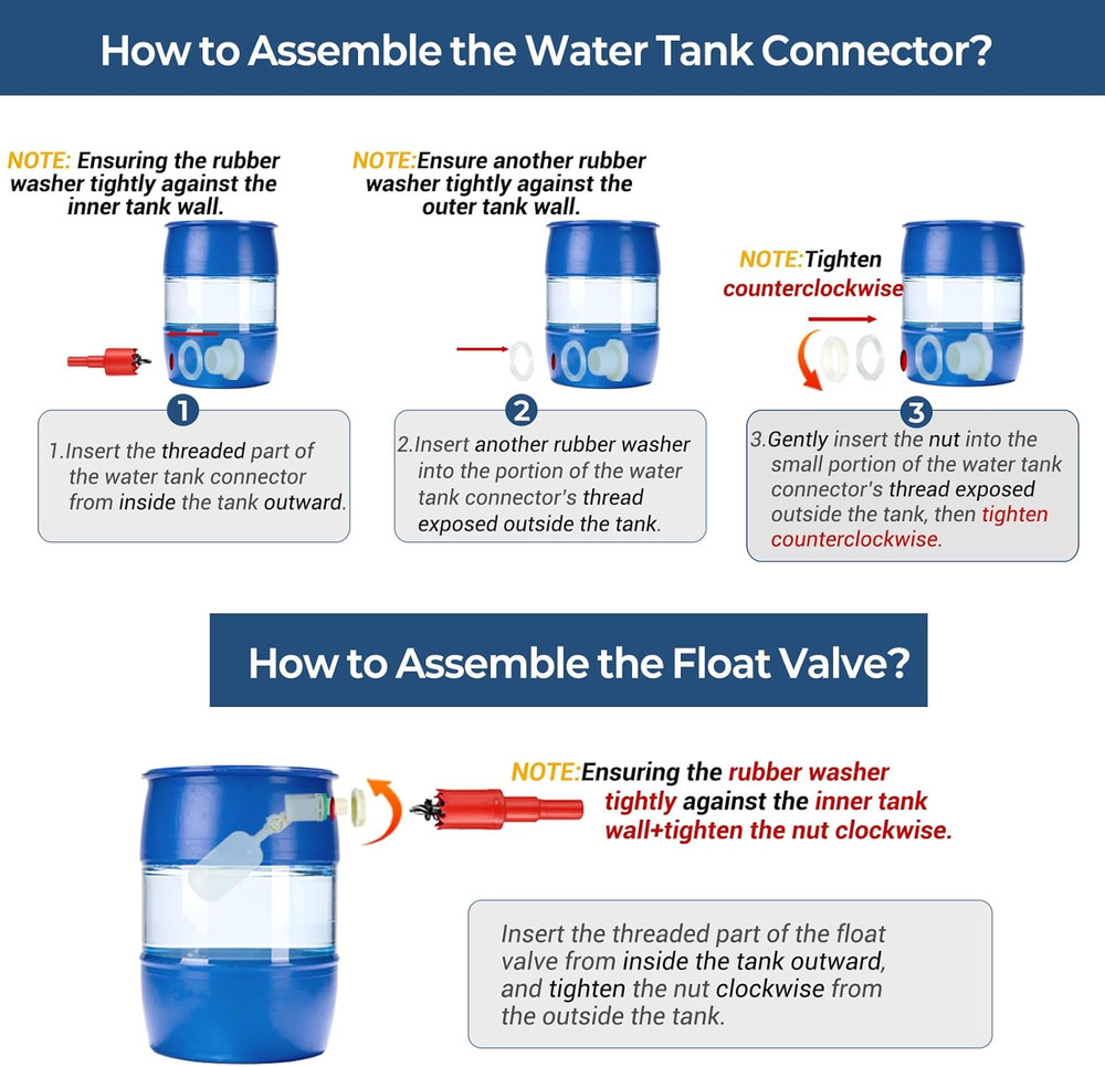 57 Pcs Automatic Chicken Waterer System Set, Chicken Watering System Kit with 8