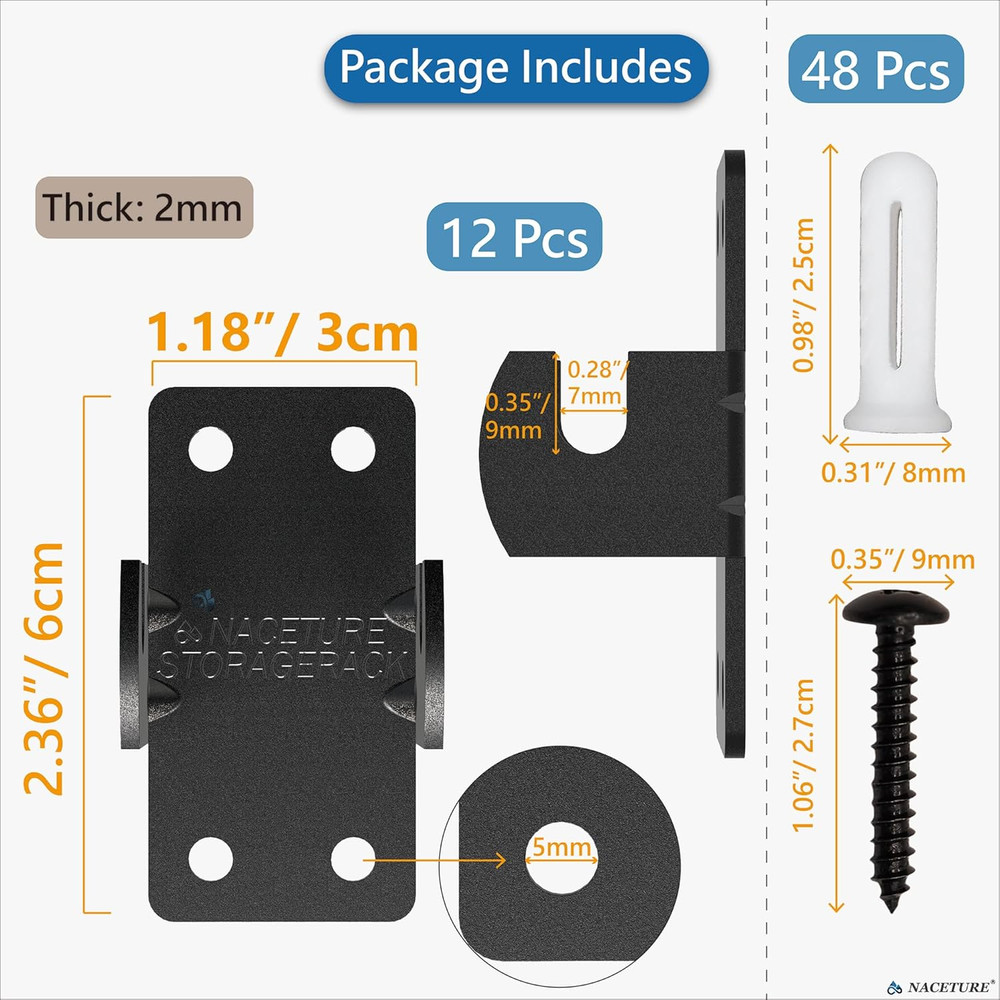 Grid Wall Clips 12 Pack Advanced Gridwall Mount Brackets Reinforced Double Hook