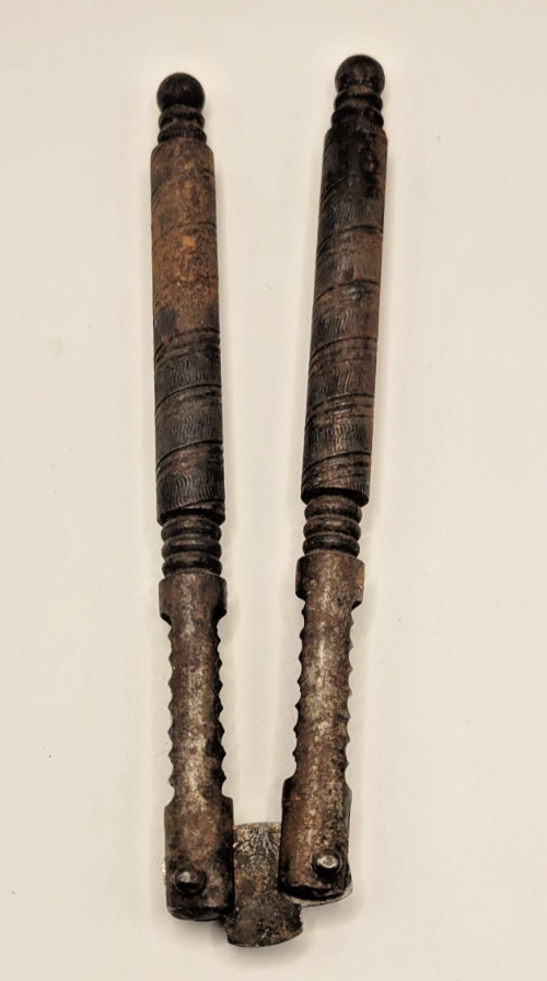 Vintage Reversible Flip Metal Nut Cracker