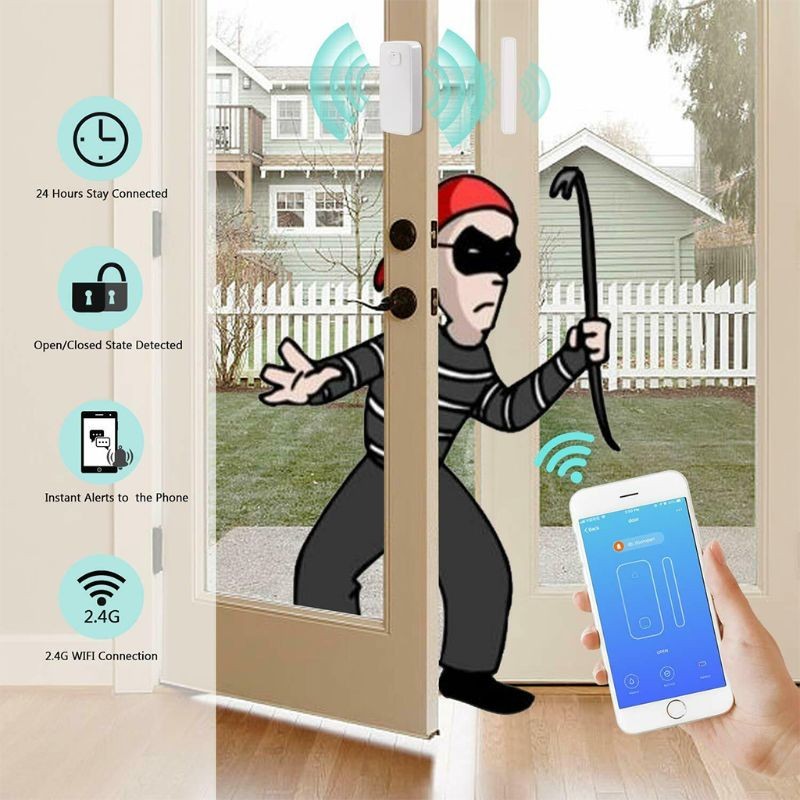 Security Wireless Home Window Door Burglar Security Alarm System Sensor