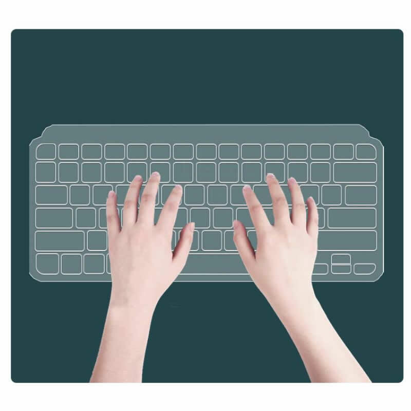 2 Pieces Clear Keyboard Cover Fit Logitech MX Keys Mini Bluetooth Keyboard