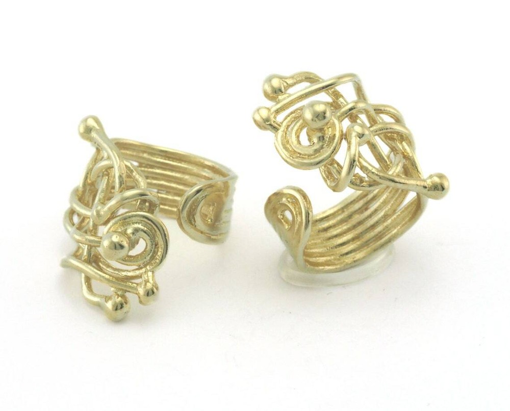 Entangled wires ring Adjustable Raw Brass (7US-9US inner size) 4280