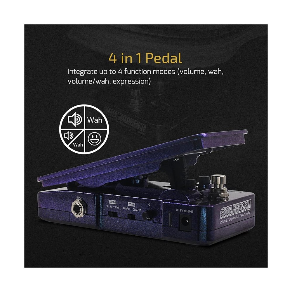 Hotone Wah Active Volume Passive Expression Guitar Effects Pedal Switchable S...