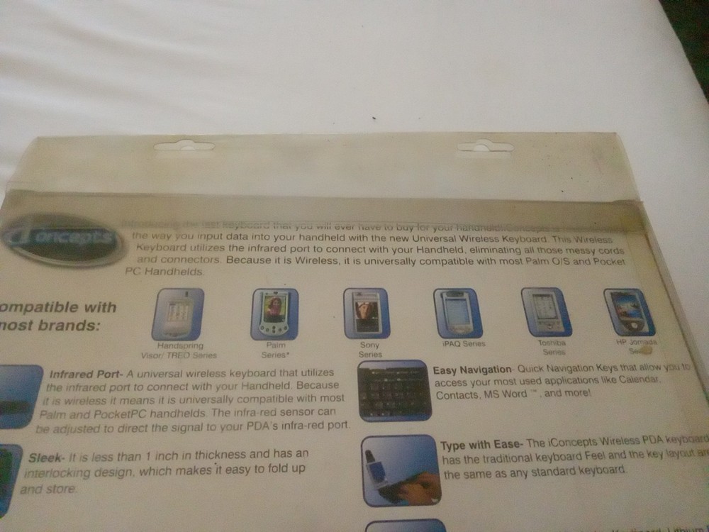 I concepts Wireless PDA KEYBOARD plug And Play Compatible