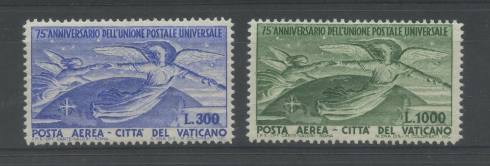 VATICAN 1949 UPU 2V. 2 ** LUXURY