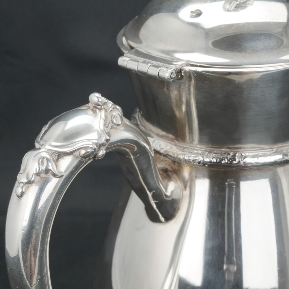 Large Victorian Silver Plate Coffee Pot Circa 1870