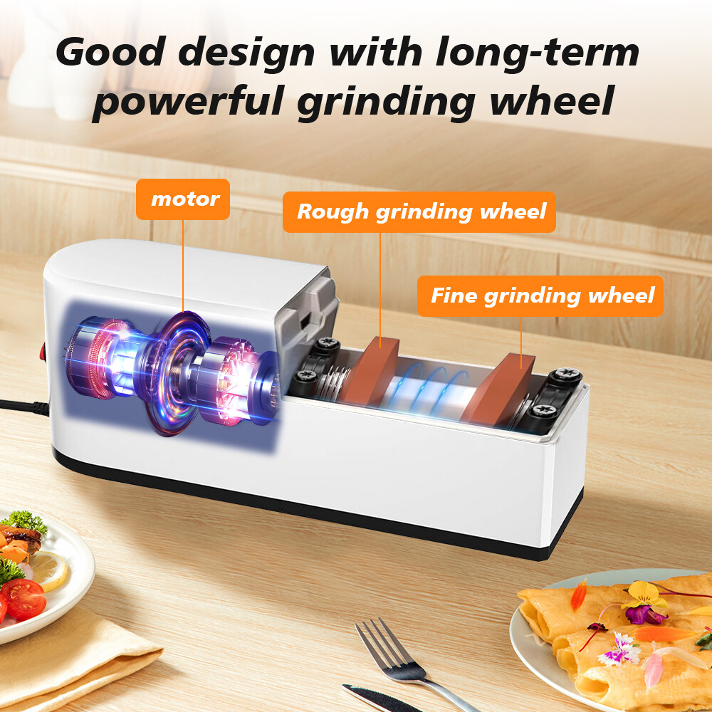 Electric Knife Sharpener Professional 3-Stage Fast Sharpening for Kitchen Knives