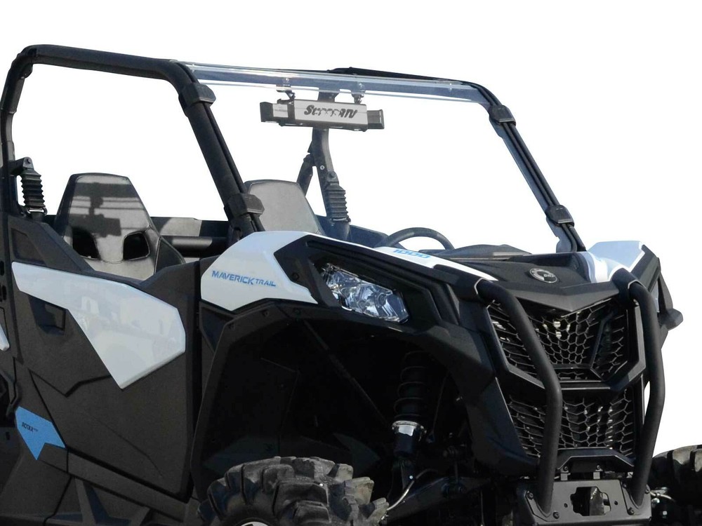 SuperATV Can-Am Maverick Trail Scratch Resistant Full Windshield (2018+)