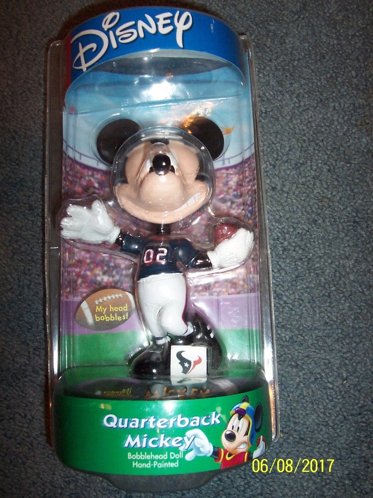 Disney Quarterback Mickey Mouse Bobblehead Hand Painted
