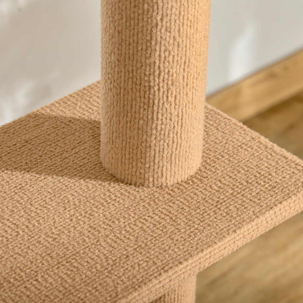 4-Level Height Adustable Cat Tree Condo Brown