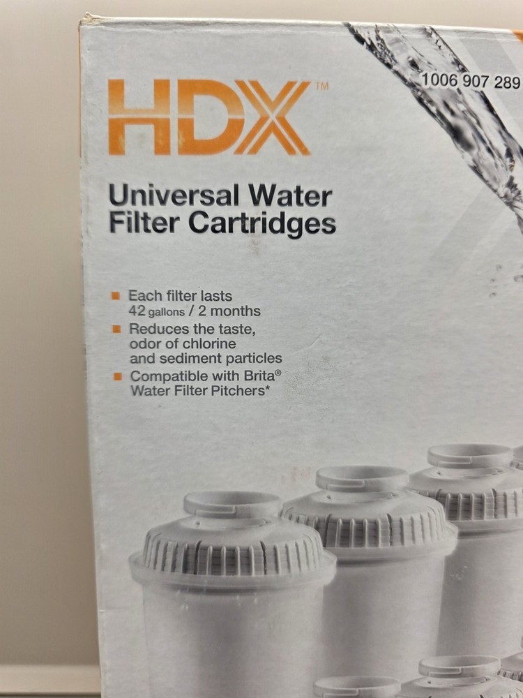 NEW HDX Water Pitcher Universal Replacment Water Filter Cartridges 8-Pack