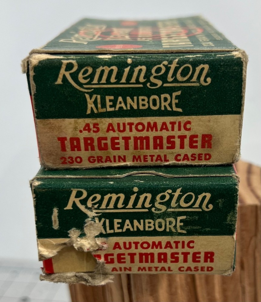 Vintage Remington Kleanbore .45 Automatic Targetmaster Ammunition Boxes ONLY
