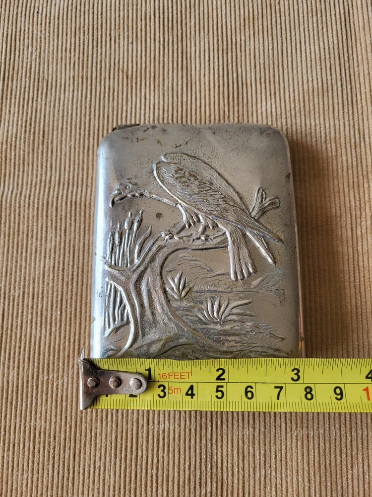 Vintage Soviet Rare USSR Hunter Cigarette Case.