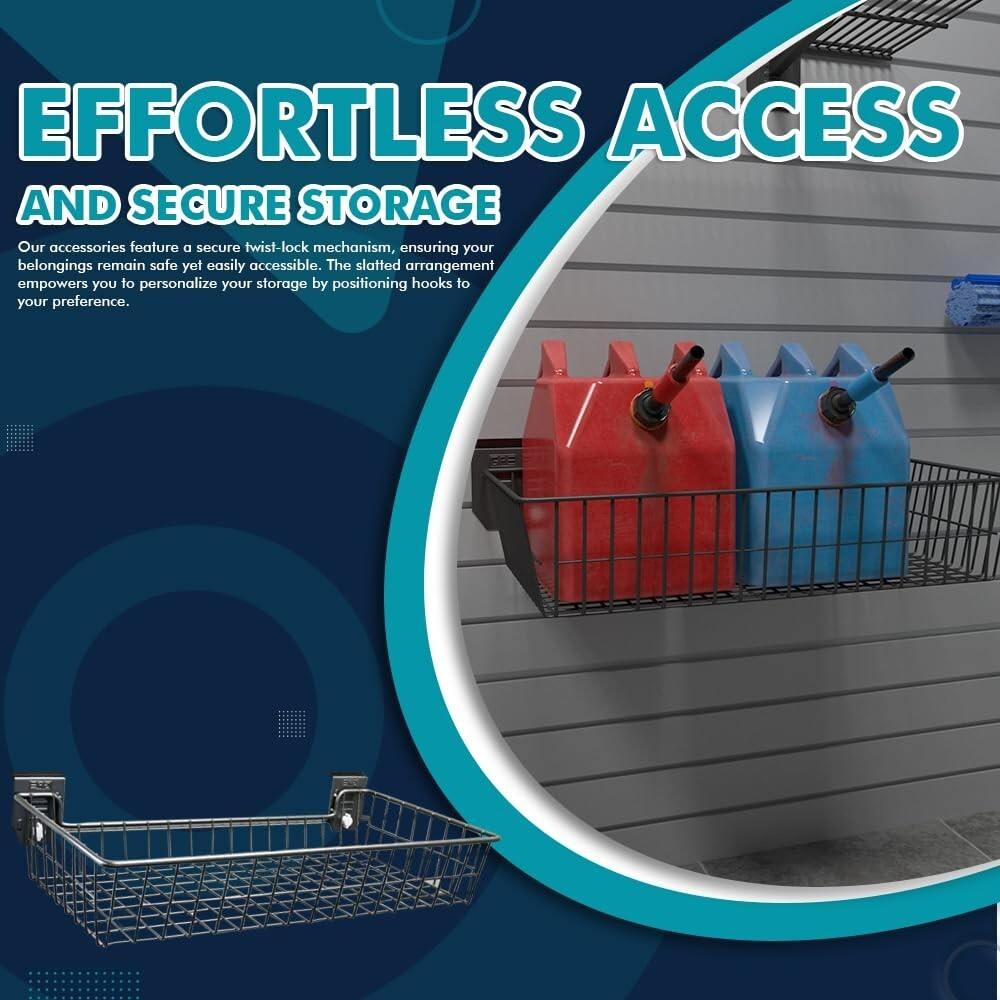 EVOPanel Wall Storage System Shallow Basket EPBAS-450SH