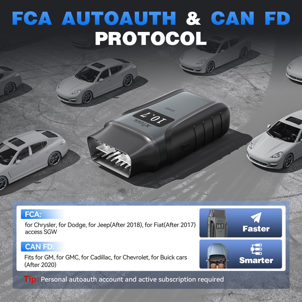 XTOOL A30D V2.0 BT OBD2 Full System Bidirectional Scan Tool 16+ Services F.CA