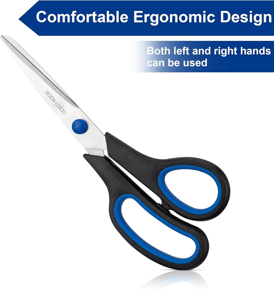 6 pack 8" Scissors All Purpose Multipurpose Sewing Home Craft School Right/Left