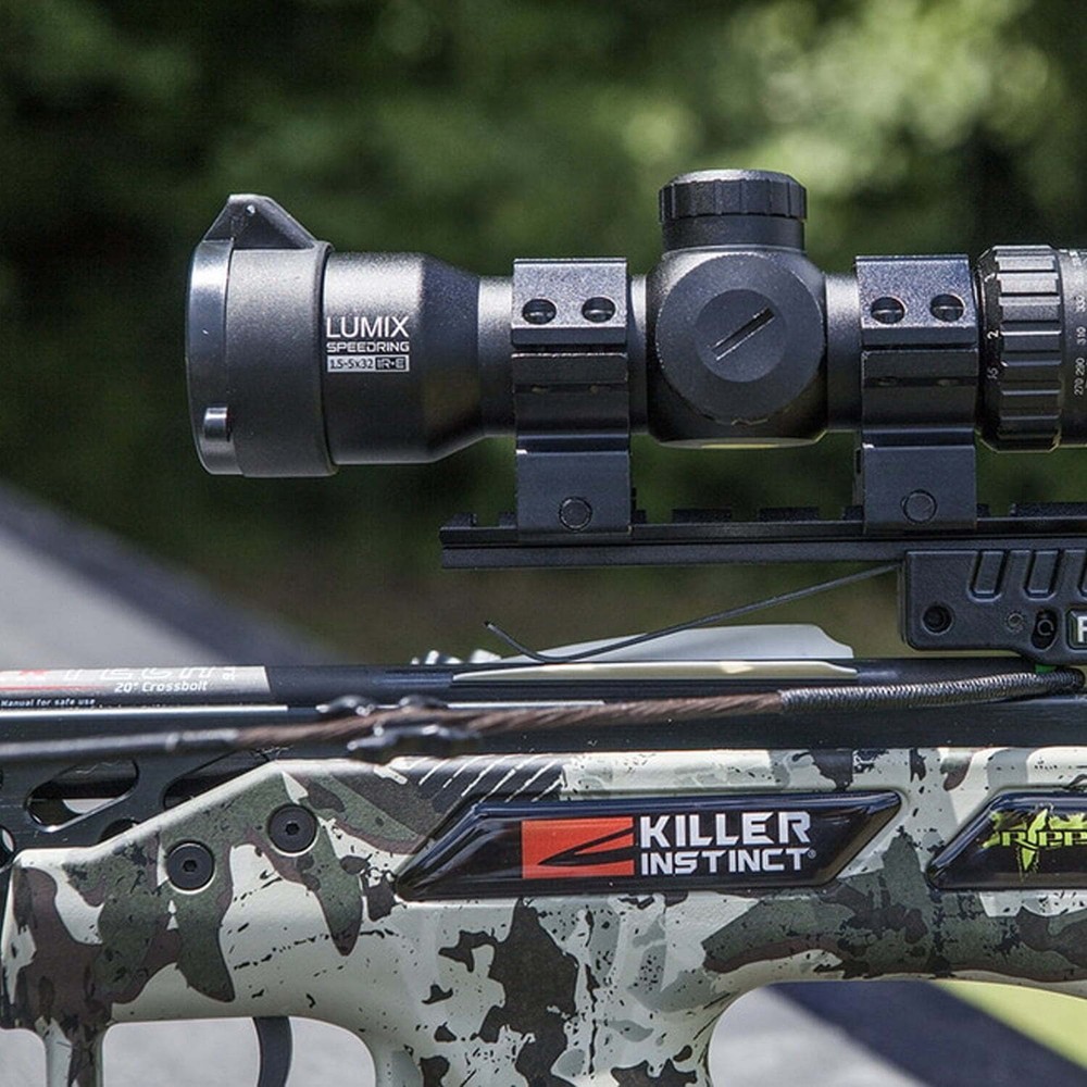 Crossbow Archery Scope Speed Ring Adjustment Long-Range Accuracy Hunting Black