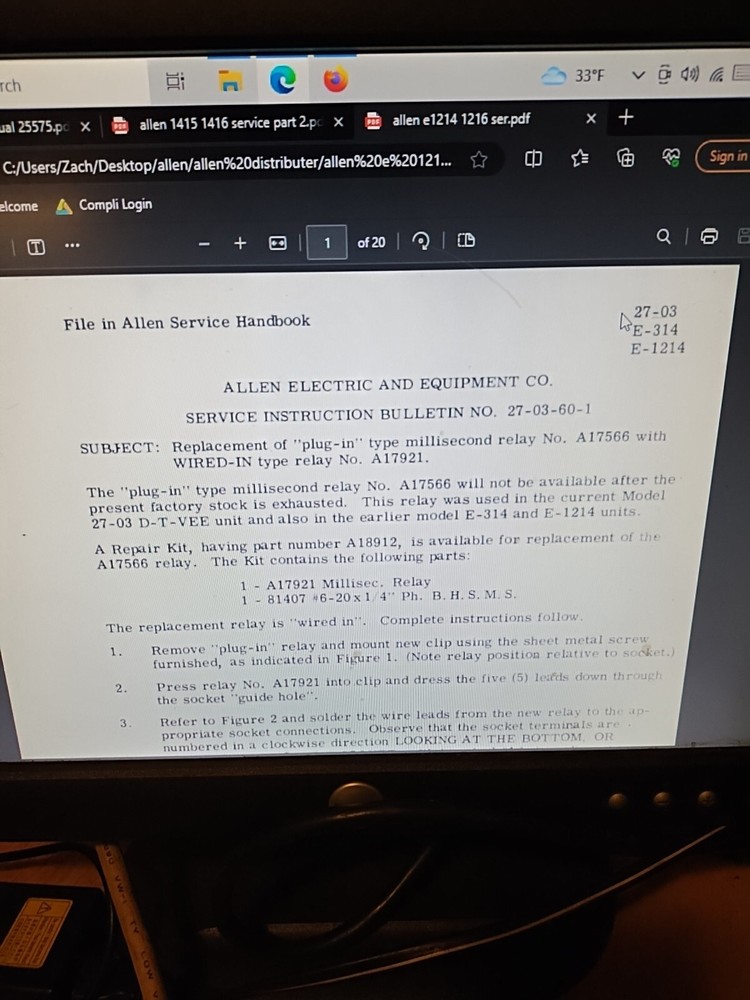 Allen Distributer Machine User Service Manual Bundle Pdf Book Cd