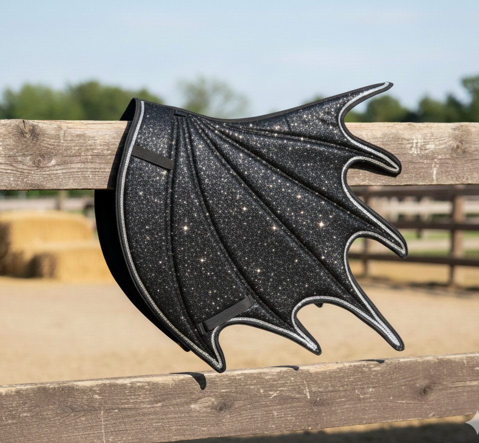 Dragon Saddle Pad Set with Ear Bonnet and Blushing Boots