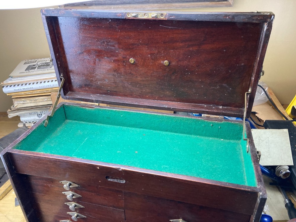Early Handmade Custom Machinist Tool Chest Box