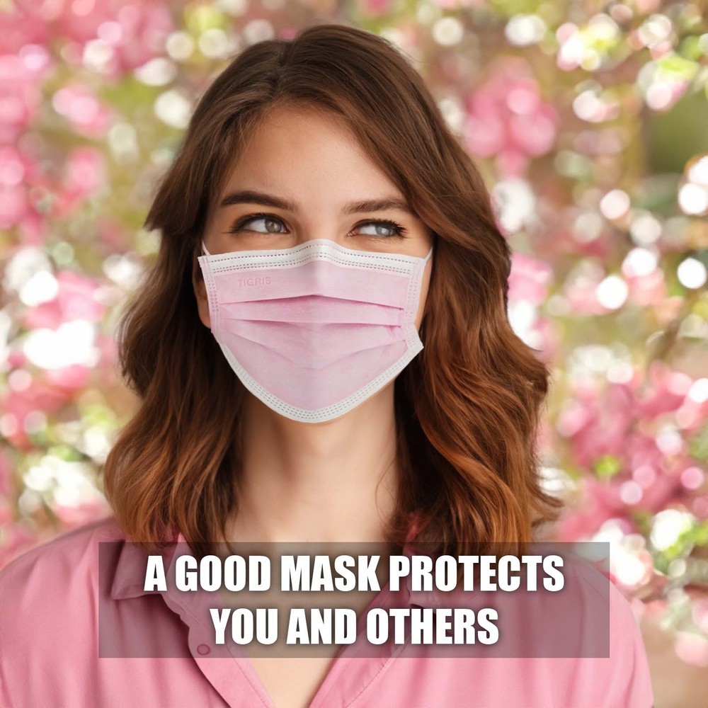 Disposable Face Masks by Vastmed 3-Ply, Earloop Style