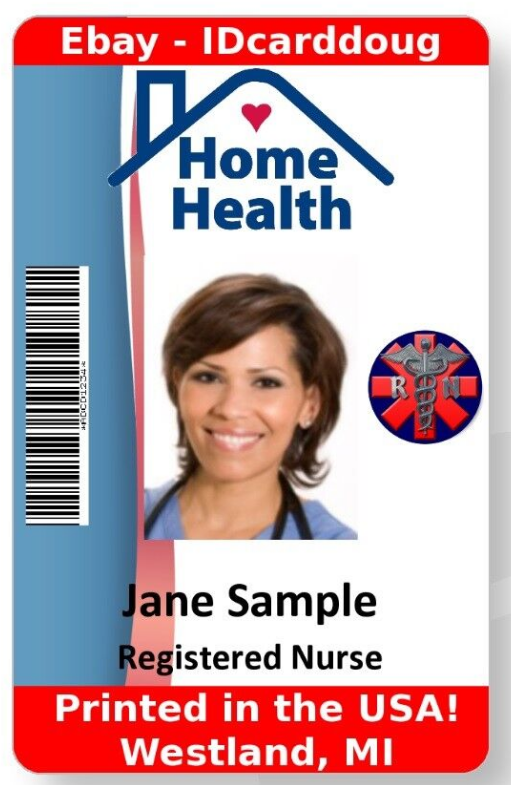 Full color custom printed ID cards, one side color