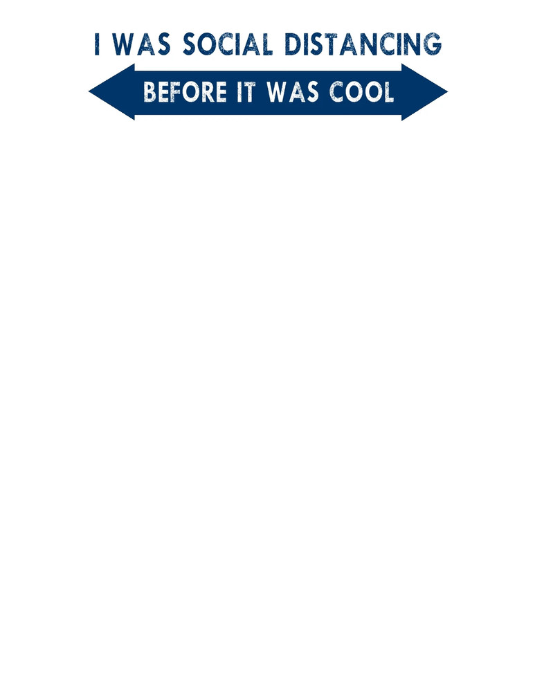 Social Distancing Before it Was Cool - 18 ct. Flat Notecards with envelopes