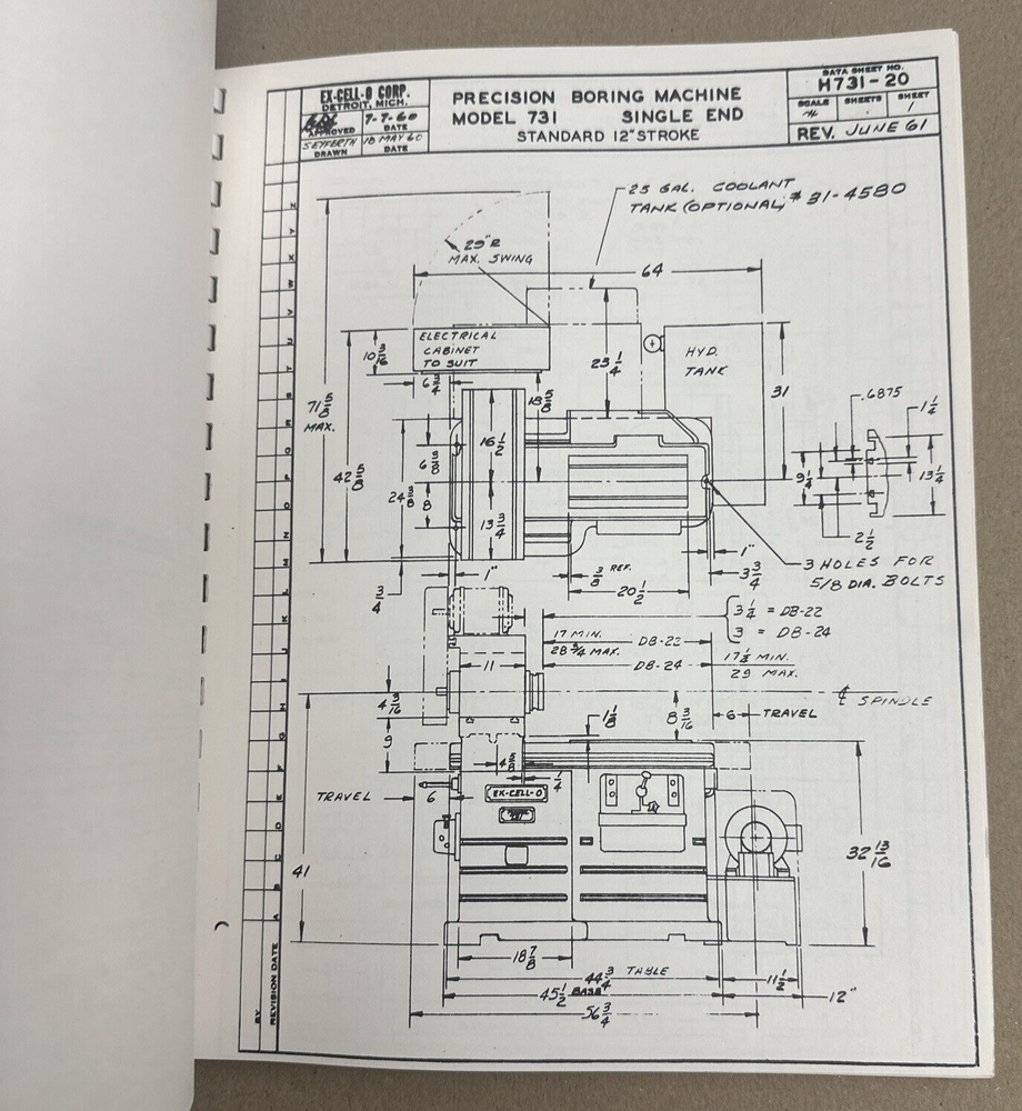 Ex-Cell-O Precision Boring Machine Data Book
