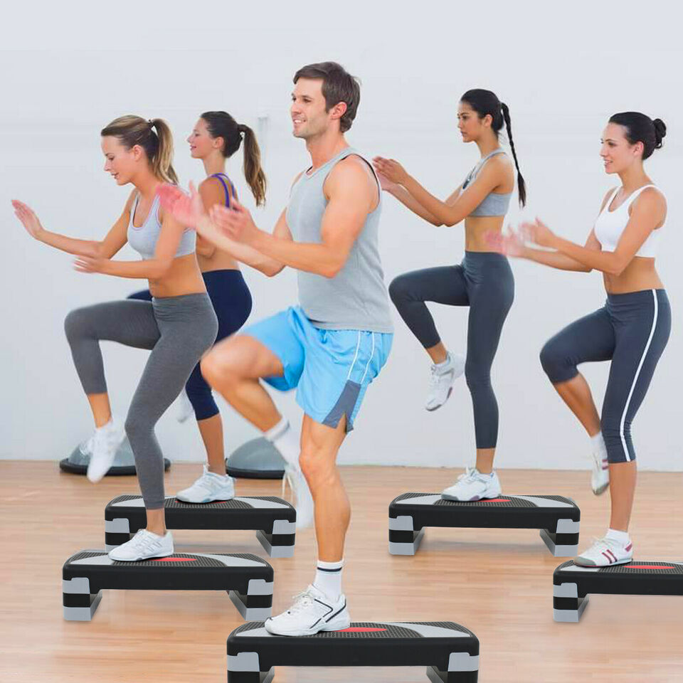31" Adjustable Aerobic Step Platform Exercise Stepper for Workout 3 Colors