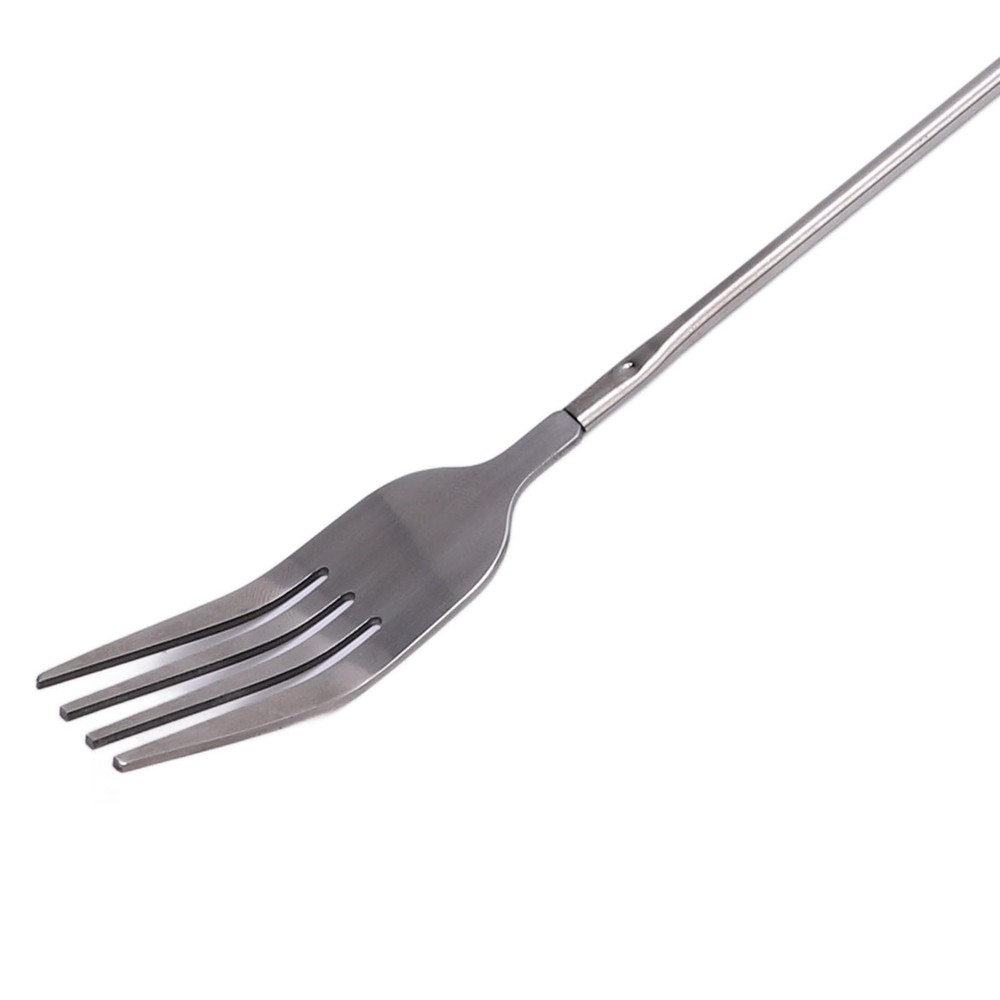 Extendable Fork Stainless Steel Long Handle Portable Telescopic Fork For BBQ WT