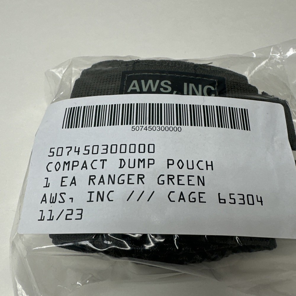 AWS Compact Dump Pouch Mesh Ranger Green GP Utility MOLLE