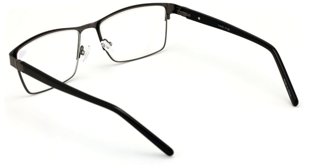 Men Reading Glasses - Metal with Plastic Temple Extra Large Reader - 152mm Wide